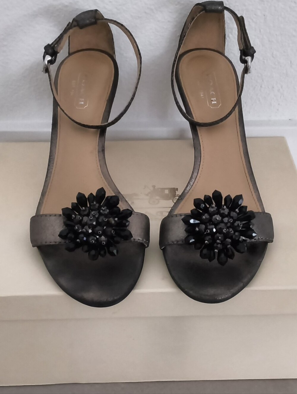 COACH "Rosa" SUEDED Metallic Size 8
